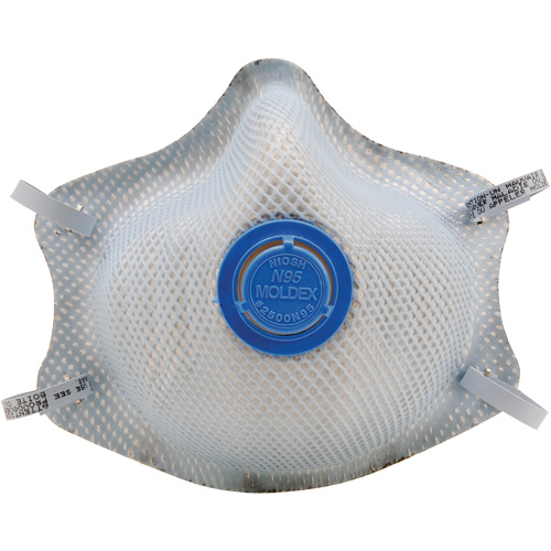 2500 Particulate Respirators, Certification(s), NIOSH, Size, Medium/Large, Style, Cup, Exhalation Valve, With