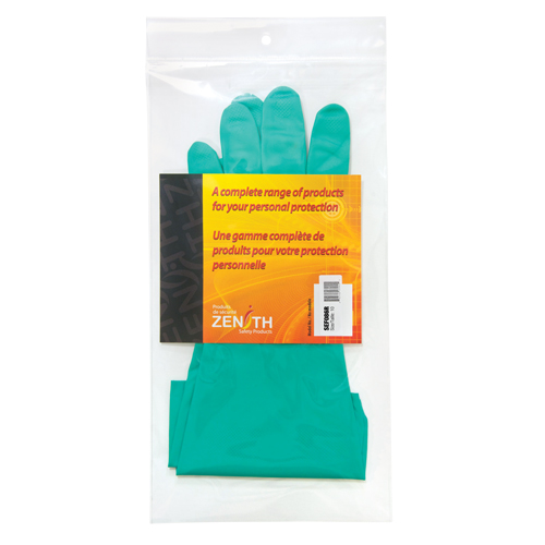 Diamond-Grip Chemical-Resistant Gloves, Pair, 10, Length, 13", Thickness, 13-mil, Cuff Style, Straight, Shell Material, 120, Finish, Diamond embossed, Colour