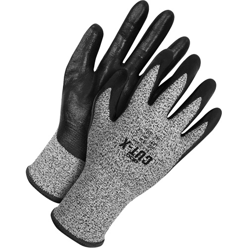 Cut-X™ Coated Gloves, Pair, 7, Gauge, 13, Shell Material, HPPE, Coating, Foam Nitrile, Coating Style, Black & Grey