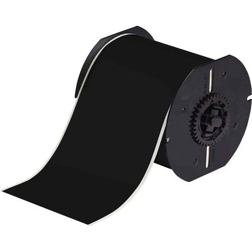 Indoor-Outdoor Label Printer Tape, Material, Vinyl, Colour, Black, Width, 4", For Use With, BBP® 31/BBP® 33/BBP® 35/BBP® 37/BBP™ 30/BradyPrinter S3100/BradyPrinter i3300/BradyPrinter S3000, Application, Outdoor