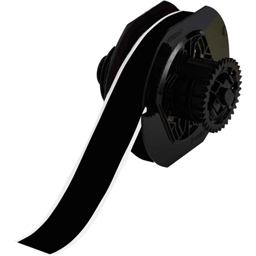 Indoor-Outdoor Label Printer Tape, Material, Vinyl, Colour, Black, Width, 1.125", For Use With, BBP® 31/BBP® 33/BBP® 35/BBP® 37/BBP™ 30/BradyPrinter S3100/BradyPrinter i3300/BradyPrinter S3000, Application, Outdoor
