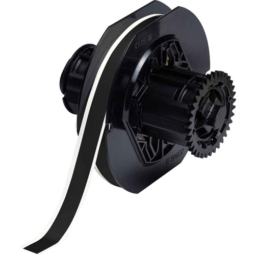 Indoor-Outdoor Label Printer Tape, Material, Vinyl, Colour, Black, Width, 0.5", For Use With, BBP® 31/BBP® 33/BBP® 35/BBP® 37/BBP™ 30/BradyPrinter S3100/BradyPrinter i3300/BradyPrinter S3000, Application, Outdoor