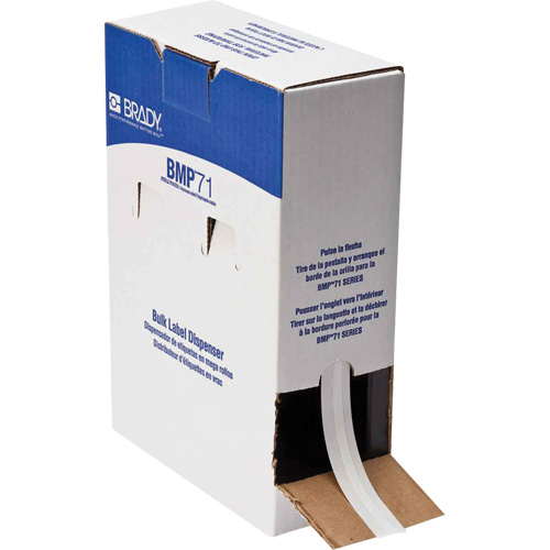 Printable Labels, Each, Vinyl, Colour, White, Width, 0.24", For Use With, BMP® 71/BMP® 61/TLS 2200®/TLS-PC Link™/BradyPrinter™ M611, 257'