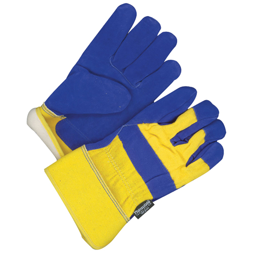 Fitter Gloves, Size, One Size, Inner Lining, Thinsulate™, Leather Palm Type, Grain Cowhide, Cuff Style, Safety, Sold/Priced Per, Pair