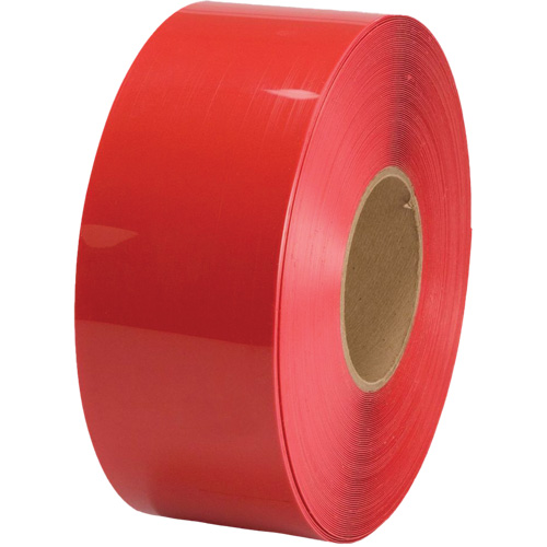 Floor Marking Tape, Each, Red, Material, PVC, Width, 4", Roll Length, 100'