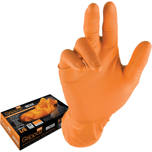 Grippaz™ Skins Ambidextrous Disposable Gloves, Size, Medium, Material, Nitrile, Thickness, 6-mil