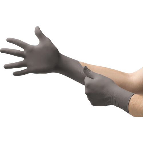TouchNTuff® 93-250 Disposable Gloves, Size, X-Large/10, Material, Nitrile, Length, 9.6", Thickness, 5.1-mil/7.9-mil, Cuff Style, Standard, Freedom From Holes (Inspection Level 1), 1.5 AQL