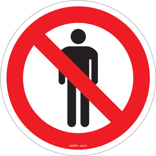 Do Not Enter CSA Standard Safety Sign, Each, Vinyl, Height, 12", Width, 12", Display Type, Adhesive, Language, 4 Mil, Manufacturer's Warranty, 1 Year Limited