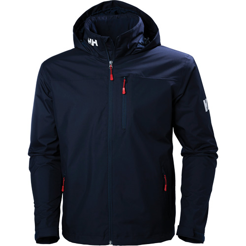 Crew Hooded Midlayer Jacket, Men's, 3X-Large, Navy Blue Each