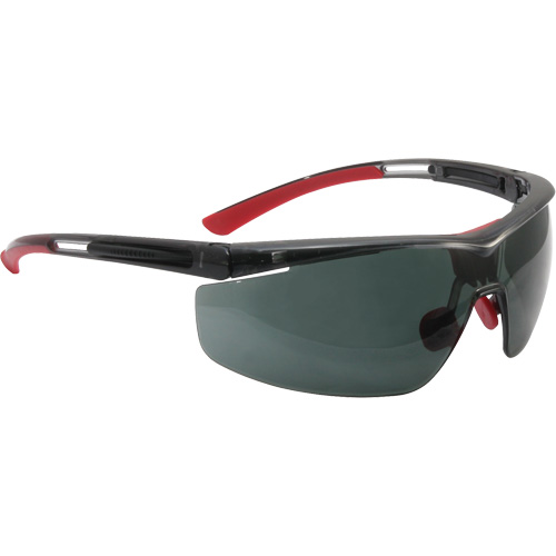 Adaptec Safety Glasses with HydroShield™, Each, Meets/Exceeds CSA Z94.3/ANSI Z87+, Lens Tint, Smoke, Lens Coating, Anti-Fog, Black