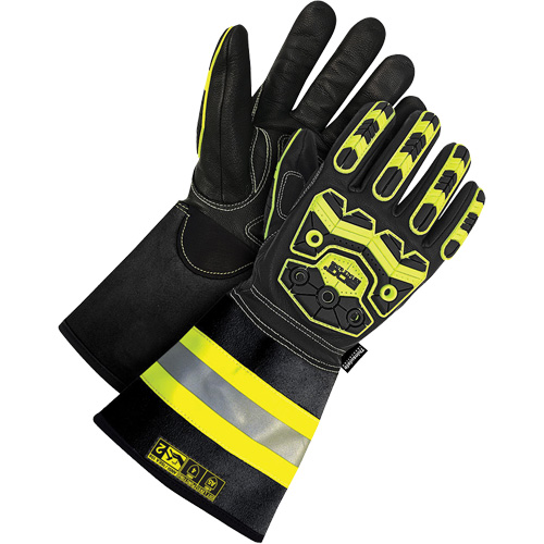 Deny™ Winter Lined Oil Resistant Gloves, Pair, Medium, Gauge, Non-Knit, Shell Material, Goatskin, Coating, Not Coated, Coating Style, Level 2, Colour, Black & High-Visibility Orange