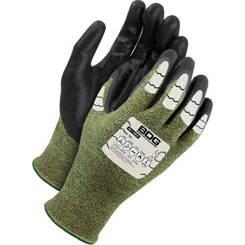 Arc Tek™ Arc & Cut Resistant Gloves, Pair, 10, Gauge, 13, Shell Material, Aramid, Coating, Bi-Polymer, Coating Style, Green