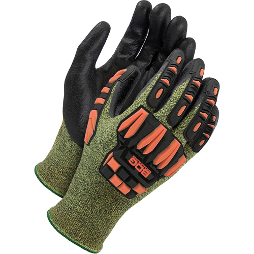 Arc Tek™ Arc & Impact Resistant Gloves, Pair, 11, Cuff Style, Knit Wrist, Palm Material, Bi-Polymer, Green, ANSI Cut Resistance, A4, ANSI Impact Resistance