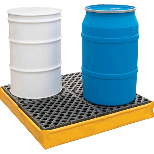 4-Drum Flexible Ultra-Spill Pallet®, Length, 48", Width, 48", Height, 7", Spill Capacity, 66 US gal., Weight, 49 lbs. (22.2 kg), Standard(s) Met, SPCC 40 CFR 112, EPA 40 CFR 264.175