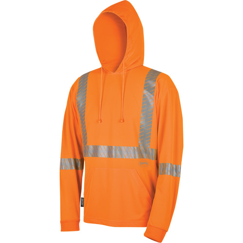 Bird's-Eye Safety Hoodie, Background Colour, High Visibility Orange, Reflective Stripe Colour, Silver, Size, 3X-Large, Additional Certification(s), ANSI/ISEA 107-200 Class 3 Type P and R