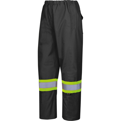 Waterproof Pants, Colour, Black, Reflective Stripe Colour, Silver/Lime-Green, Size, X-Small