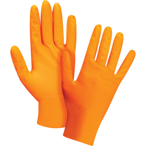 Heavyweight Tactile Grip Examination Gloves, Size, Medium, Material, Nitrile, Length, 9.5", Thickness, 8-mil, Manufacturer's Warranty, 1 Year Limited
