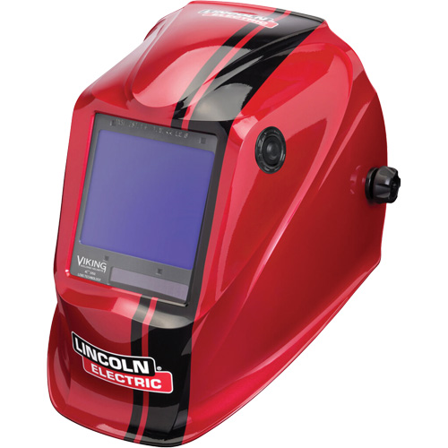 VIKING™ 3350 Code Red® Welding Helmet, Each, Graphics, Viewing Area, 3.74" L x 3.34" W, Shade Level, 5 - 13, (1) Welding Helmet; (1) Helmet Bag; (1) Bandana; (5) KP2898-1 Outside Cover Lenses; (2) KP3044-1 Inside Cover Lenses; (1) Decal Sheet, Compliance, ANSI Z87.1, Control Type