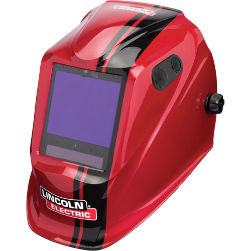 VIKING™ 3350 ADV Code Red® Welding Helmet, Each, Graphics, Viewing Area, 3.74" L x 3.15" W, Shade Level, 5 - 13, (1) VIKING™ 3350 ADV Welding Helmet (1) Bandana (1) Protective Drawstring Bag (1) Helmet Sticker Sheet (5) KP2898-1 Outside Cover Lenses (2) KP5244-1 Inside Cover Lenses, Compliance, ANSI Z87.1, Control Type