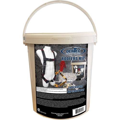 Koala Behr Roofer's Kit with 25' Rope, Type, Fall Arrest, Meets/Exceeds CSA Class, A, Weight Capacity, 310 lbs., Size, Medium/Large/X-Large, Rope Length, 25', Colour, Black