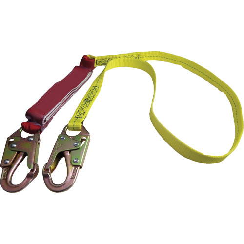 Each, 6', Minimum Weight Capacity, 375 lbs., Maximum Weight Capacity, 375 lbs., Harness Connection, Snap Hook, Anchorage Connection, , , ,