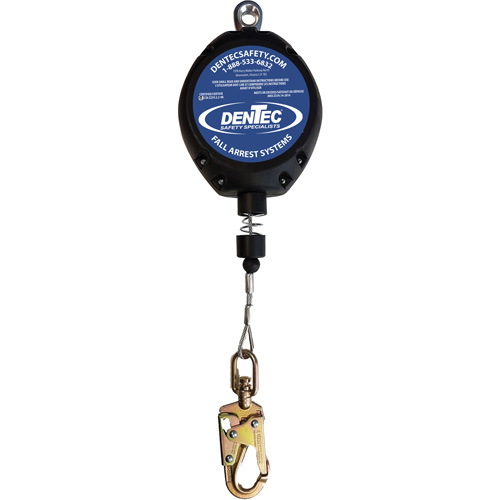 Cable Self Retracting Lanyard with Composite Housing, Lifeline Length, 30', No. of SRLs, 1, Swivel or Stationary, Swivel, Weight Capacity, 130 - 310 lbs.