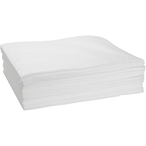 Bonded Sorbent Pad, Pack of 100, Oil Only, Weight, Lightweight, Length, 15", Width, 19", Absorbency/Pkg., 1 Year Limited