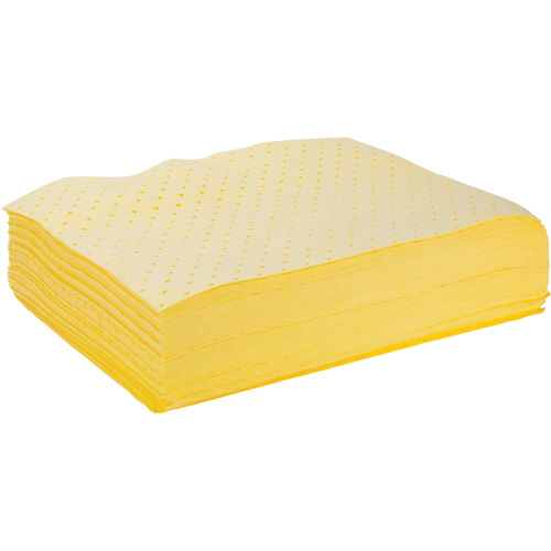 Bonded Sorbent Pads, Pack of 100, Hazmat, Weight, Heavyweight, Length, 15", Width, 19", Absorbency/Pkg., 1 Year Limited