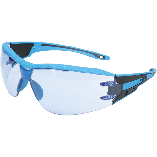 Captain™ Metal Detectable Rimless Safety Glasses, Each, Meets/Exceeds CSA Z94.3/ANSI Z87+, Lens Tint, Light Blue, Lens Coating, Anti-Fog/Anti-Scratch, Blue, Frame Style, Rimless, Frame Fit