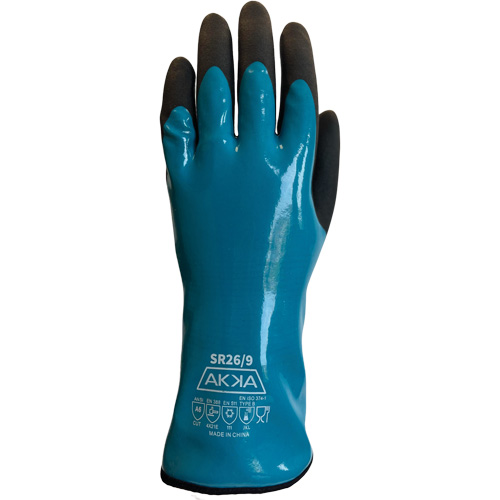 Food, Chemical, Cold & Cut Protection Gloves, Size, 7, Length, 12", Cuff Style, Straight, Shell Material, PVC, Applications, Agriculture/Forestry, Aerospace, Chemical Treatment, Fisheries, Food Industry, Mechanical/Construction, Oil & Gas Industries, Pulp & Paper/Mining, Sawmills, Utilities/Public Work, Convective Cold Resistance, EN511 Level 1