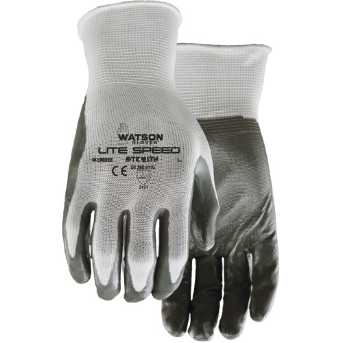 389 Stealth Lite Speed Gloves, Pack of 12 Pairs, Small, Shell Material, Polyester, Coating, Nitrile, Coating Style, Dipped Palm, Inner Lining, EN 388 Level 3, Cut Resistance, EN 388 Level 1, Tearing Strength