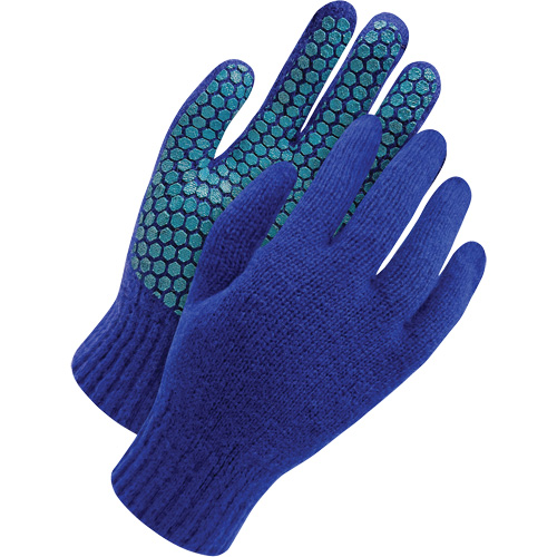 Deny® Wool Glove with PVC Grip, Pair, Large, Type, Glove, Blue