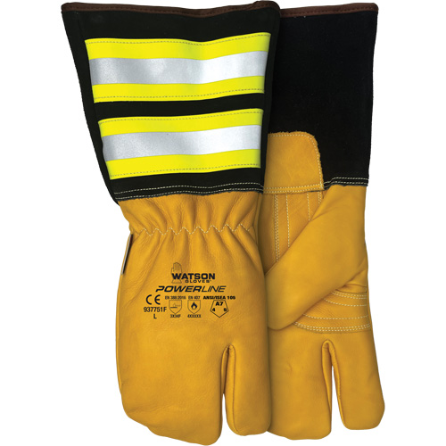 Powerline One-Finger Water-Resistant Mitt, Pack of 6, Medium, Fabric Weight, Heavy Weight, Shell Material, Leather, Inner Lining, Cutshield™, Cuff Style, ANSI/ISEA 105 Level A7, Abrasion Resistance, ANSI/ISEA 105 Level 4, EN388 Level 2, Puncture Resistance
