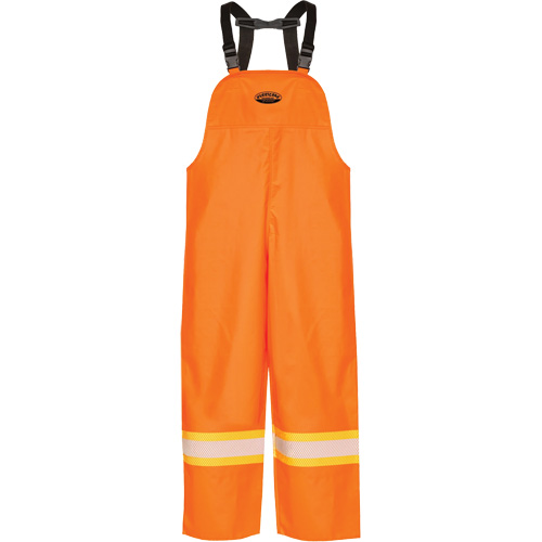 R805 Hurricane Bib Pants, Each, Small, Colour, High Visibility Orange, CSA Z96-22 Class 3 Level 2 & ANSI/ISEA 107-20 Class 3 Type R, Material, Premium Grade Virgin PVC/Polyester/PVC, # of Pockets