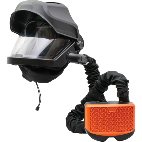Head Gear, Facepiece Respirator, Lithium-Ion, 170 to 260 LPM, Operating Time, 8 to 14 Hours, Viewing Area
