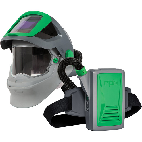 Head Gear, Facepiece Respirator/Welding Helmet, 66.77 cm², Light State, Shade 3, Dark State