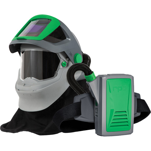 Head Gear, Facepiece Respirator/Welding Helmet, 66.77 cm², Light State, Shade 3, Dark State