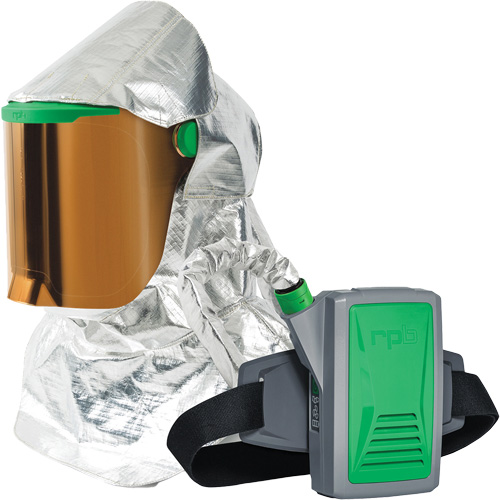 Head Gear, Facepiece Respirator/Headcover & Faceshield, Lithium-Ion, P100, Headgear Type, Loose Fitting, Blower Mount