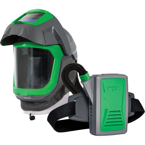 Head Gear, Facepiece Respirator/Welding Helmet, Lithium-Ion, P100, Headgear Type, Loose Fitting, Blower Mount