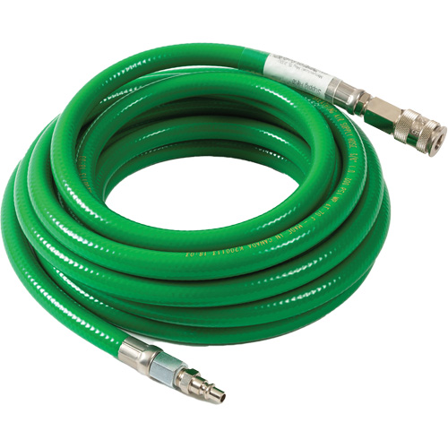 50' Breathing Air Supply Hose with 3/8" Diameter, Dimensions, 14" H x 50' L x 5" W, Colour