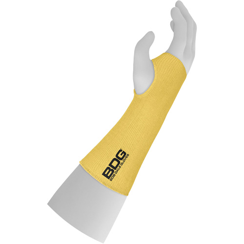 Classic Cut-Resistant Sleeve with Thumb Hole, Each, 12", Cut Level, ASTM ANSI Level A4, Material, Kevlar®, 4XXXXX, Conductive Heat Rating, ANSI/ISEA 105-2016 Level 2, Up to 284° F/140° C, Ignition Resistance Rating