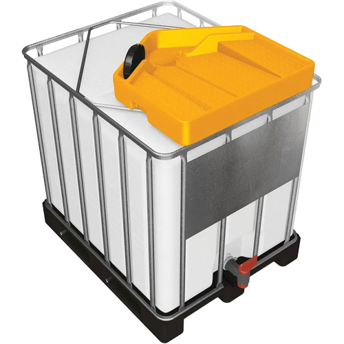 Large 3.9 Gal. Yellow Chemically-Resistant Polyethylene IBC Funnel, Each, Yellow, Material, Poly, Type