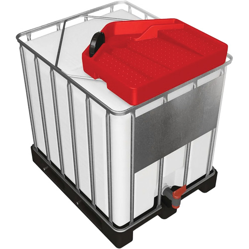 Large 3.9 Gal. Red Chemically-Resistant Polyethylene IBC Funnel, Each, Red, Material, Poly, Type