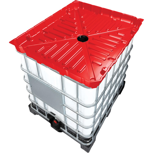 Full Size 30 Gal. Red Chemically-Resistant Polyethylene IBC Funnel, Each, Red, Material, Poly, Type