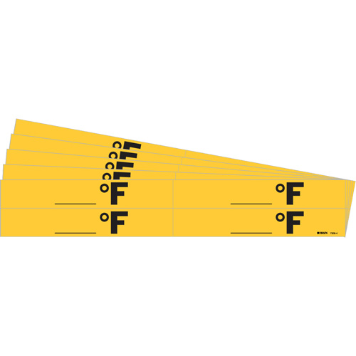 Each, Vinyl, Colour, Black on Yellow, Pipe Diameter, 3/4" - 2-3/8", Label Height, 1-1/8", Label Width, 3
