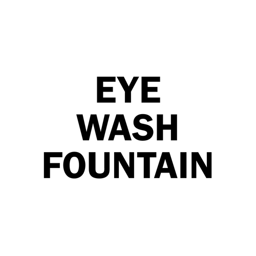 "Eye Wash" Sign, 10" x 14", Plastic, English Each