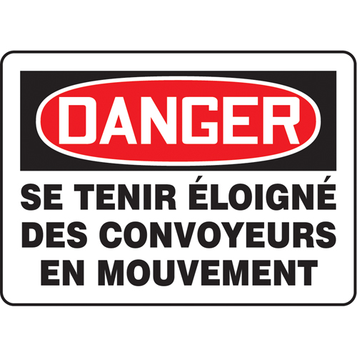 "Convoyeurs en mouvement" Sign, 7" x 10", Aluminum, French Each