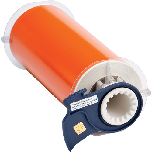 Indoor-Outdoor Label Printer Tape, Each, Vinyl, Colour, Orange, Width, 8", For Use With, BBP® 85/PowerMark®, 50 feet