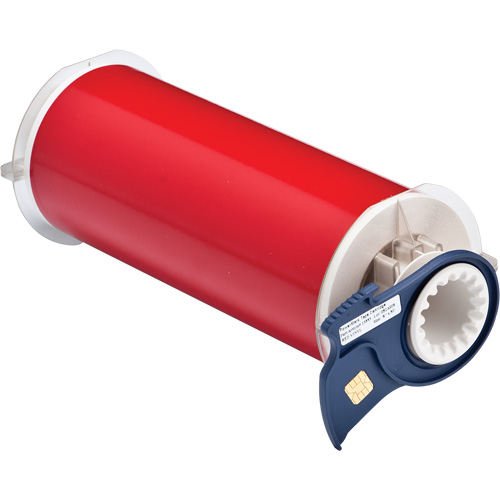 Indoor-Outdoor Label Printer Tape, Each, Vinyl, Colour, Red, Width, 8", For Use With, BBP® 85/PowerMark®, 50 feet