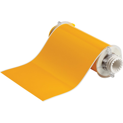 Indoor-Outdoor Label Printer Tape, Each, Vinyl, Colour, Yellow, Width, 8", For Use With, BBP® 85/PowerMark®, 50 feet